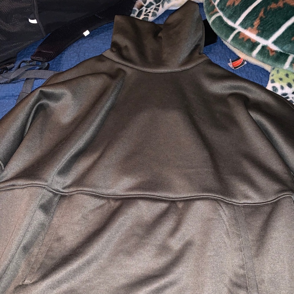 Olive green North face sweatshirt